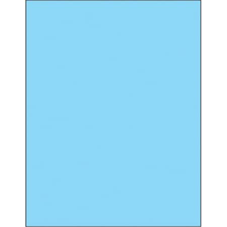 Officespace 8.5 x 11 in. Fluorescent Pastel Blue Rectangle Laser Labels, 100PK OF2823543